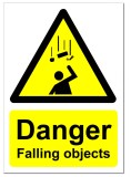 Sign danger falling objects