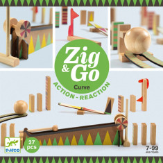 Set constructie trasee - Zig & Go, 27 piese, bila cea mai mare | Djeco