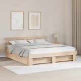 VidaXL Cadru de pat cu sertar cu headboard cu depozitare Maro 180 x 200 cm Lemn de brad solid