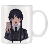 Cana alba personalizata cu Wednesday Addams, INOVATIX&reg;. 330ml