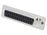 Conector D-Sub 25-Pin Mamă pe Cablu Negru