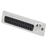 Conector D-Sub 25-Pin Mamă pe Cablu Negru