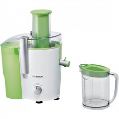 Storcator Bosch MES25G0 700 W Recipient suc 1.25 l Recipient pulpa 2 l 2 Viteze Tub de alimentare 73 mm Alb/Verde foto