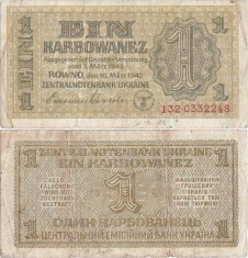 1942 (10 III), 1 karbowanez ( P-49 ) - Ucraina foto