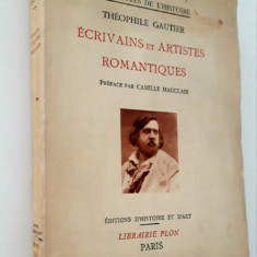 Carte veche Theophile Gautier Ecrivains et Artistes Romantiques