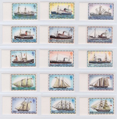 FALKLAND ISLAND 1978-Serie completa de 15 timbre CORABII-MNH foto
