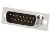 Conector D-Sub 15 Pini Tata Aurit Negru Montare Cablu Lipire DM15-SP ENCITECH