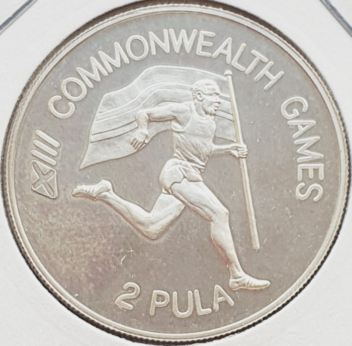 1984 Botswana 2 pula 1986 Commonwealth Games km 17 argint