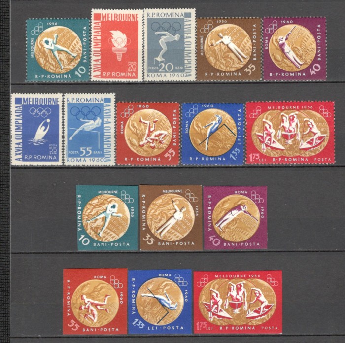 Romania.1961 Medalii olimpice MELBOURNE si ROMA XR.422