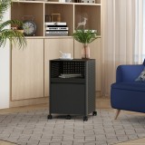 Dulap mobil de birou cu sertar si raft, otel negru 54x40x36 cm