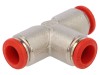 Conector Push-in AIGNEP T, 8mm Tub, 20bar, Alama Nichelata, Racord Pneumatic