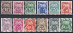 Franta 1947-1953 - Timbre de taxa, SET COMPLET, COTA 110 EURO (Mi. 2022) MNH