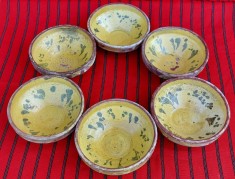 6 castroane (set 2), vase de ceramica traditionale moldovenesti, strachini de lut, arta populara, olarit 80 ani