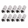 Set 10 mufe F RG6 6.6 mm cu garnitura de etansare, conectori metalici pentru cablu coaxial TV, SAT, CATV si CCTV