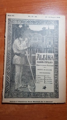 albina 24-31 august 1908+supliment-100 de ani de la nasterea lui simion barnut foto