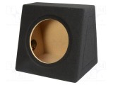 Carcasă difuzor MDF neagră BASSER 250mm, ţesătură, frezare 272mm, 20l