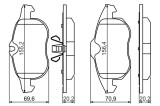 BOSCH 0 986 494 044 set placute frana,frana disc