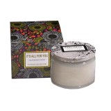Lumanare parfumata, flippy, model borcan, alb, aroma de clopotei de vant