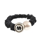 Elastic de par negru cu perla