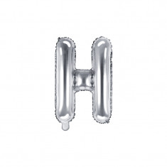 Balon Folie Litera H Argintiu, 35 cm