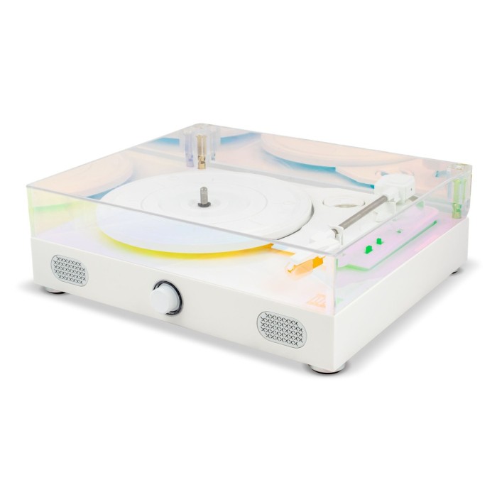 Pick-up cu ac safir si difuzor bluetooth Electromures EM 1020, Culoare alb ? Rainbow Edition ProDesign DailyAppliances