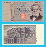 Italia (pick 101) 1000 Lire 1975 UNC; Giuseppe Verdi
