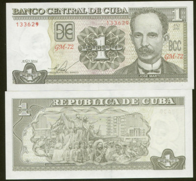 Cuba 2016 - 1 peso UNC foto