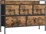 Cumpara ieftin Dulap cu sertare Songmics maro 98.2x29x70 cm