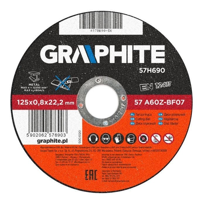 Disc debitat inox ,125x0,8, GRAPHITE