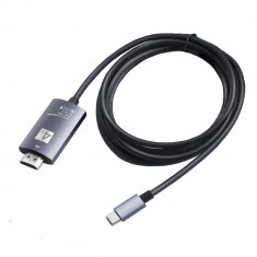 Cablu Adaptor USB Type-C la HDMI 4K, 2m, TechDelivery TD-TH002L foto