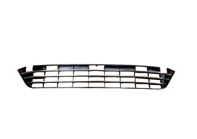 Grila bara VW Touareg (7p5), 06.2014-06.2018, Fata, partea centrala, Jumatate deschis; cromat/negru, Aftermarket