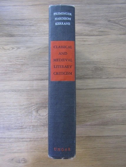 Classical and medieval literary criticism - Translations and interpretations