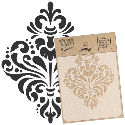 Reutilizabil Șablon - Craft - Scrapbooking // ORNAMENT DAMASC #3 - A3 (30x42cm) foto