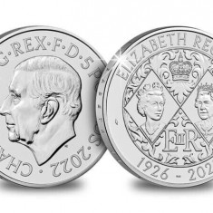 Marea Britanie 5£ BU - PRIMUL PORTRET OFICIAL Charles III- Memorial - Royal Mint