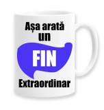 Cana alba personalizata &quot;Asa arata un fin extraordinar&quot;, INOVATIX&reg;. 330ml