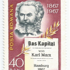 România, LP 661/1967, 100 ani de la apariția lucrării "Capitalul" de Marx, MNH