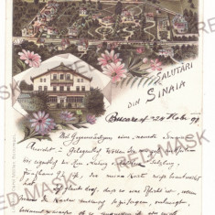 812 - SINAIA, Litho, Romania - old postcard - used - 1898