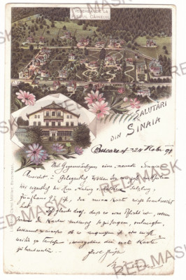 812 - SINAIA, Litho, Romania - old postcard - used - 1898 foto