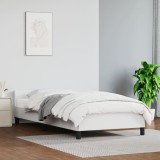 VidaXL Cadru de pat cu tăblie fără saltea, alb, 80x200 cm 347466