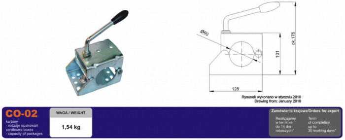 Clema remorca metalica pentru fixarea protapului CO 02 ( mare ) Automotive TrustedCars