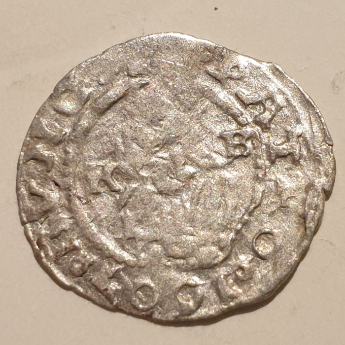 Ungaria 1 denar / denier 1607 argint Rudolf ll