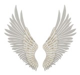 Mauro Ferretti Panou Aripi Natural Set 2 Bucati cm 43,8X2,5X104 | Aosom Romania