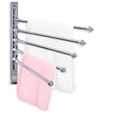 Suport vertical prosoape, 5 brate rotative, otel, carlig, accesorii montare