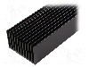 Radiator extrudat, aluminiu, 1000mm x 100mm, neagra, FISCHER ELEKTRONIK - SK 644 1000 SA