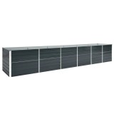 Cumpara ieftin Strat inaltat gradina, antracit, 480x80x77 cm, otel galvanizat