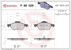 BREMBO P 68 029 PRIME LINE set placute frana,frana disc