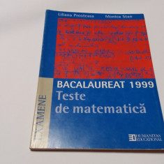 BACALAUREAT 1999 TESTE DE MATEMATICA LILIANA PREOTEASA RF12/2