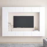 vidaXL Set dulapuri TV, 6 piese, alb, lemn prelucrat
