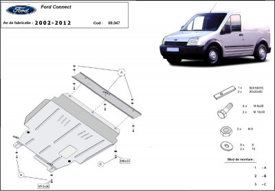 Scut motor metalic Ford Transit Connect 2002-2013 foto