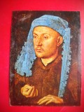 HOPCT 14931 OMUL CU TICHIE ALBASTRA- VAN EYCK -- CP PICTURA - -NECIRCULATA